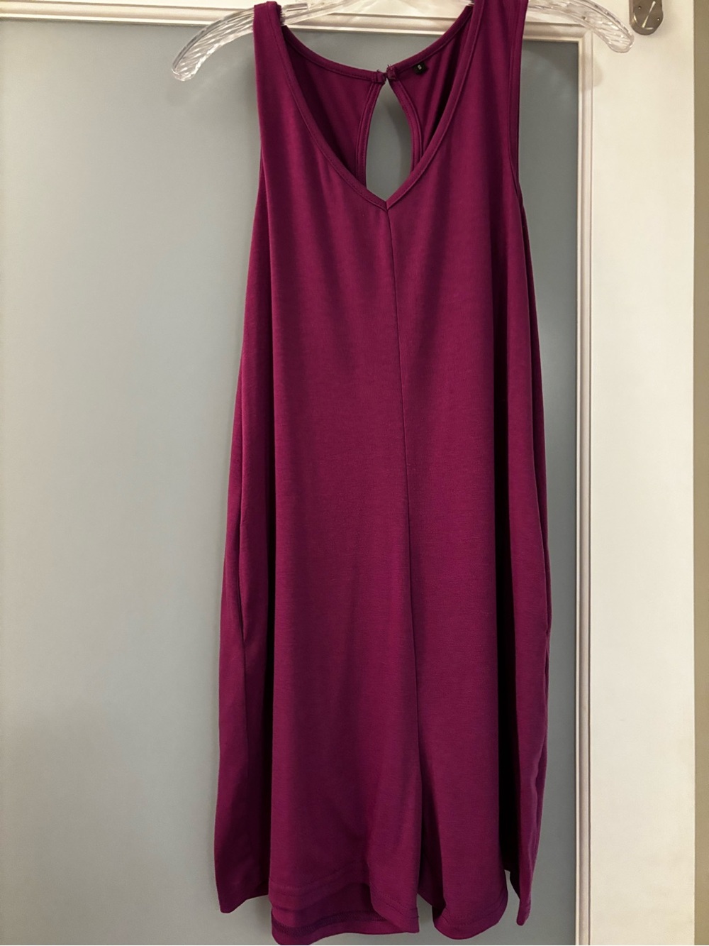 Sleeveless Magenta Swing Dress - Women